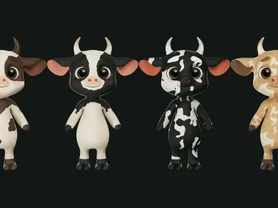 GAME-READY 3D Character - Bull Dandelion Low-poly 3D model