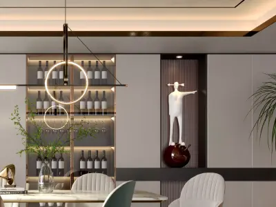 Dining Room Interior 3D model