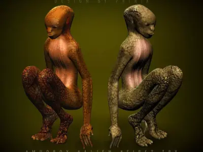 Alien humanoid Free 3D model