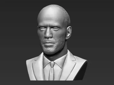 Jason Statham bust 3D printing ready stl obj formats 3D print model