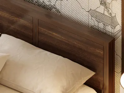  Chinese Bedroom interior 130 3D model