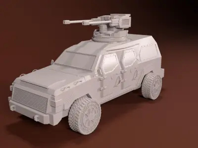 28mm Armored Car - Bison 3D print model