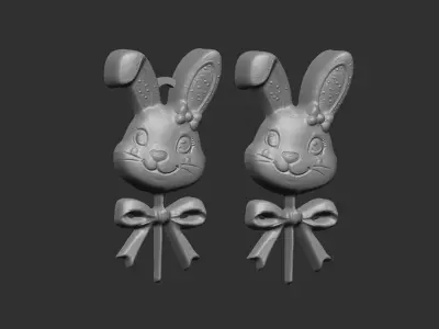 Easter bunny head candy decor  3D print model