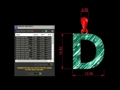 D Letter Alphabet Wooden Texture Pendant 3D Print Model 3D print model