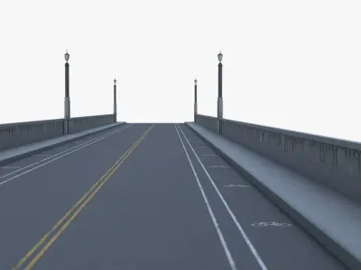 Bridge PBR textures 8K 3D model