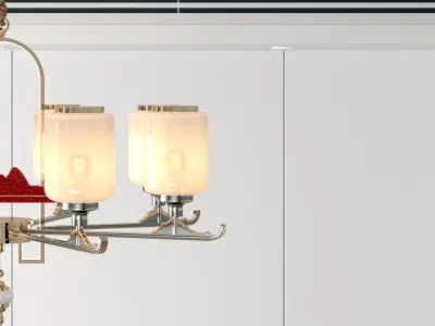 Chinese Lamp Light Pendant Luxury 3D model