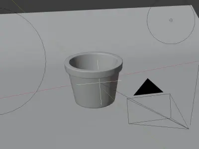 Planter concrete Free low-poly 3D model