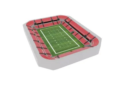 American Football Stadium Low-poly 3D model 15