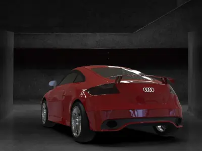 Audi tt rs coupe Low-poly 3D model