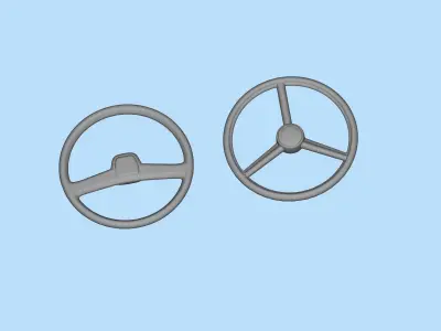 STL printable steering wheel for semi truck model kits Free 3D print model