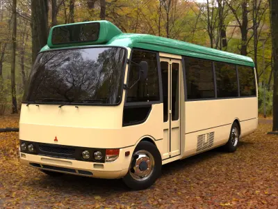 Mitsubishi Fuso Rosa Hong Kong Bus High Roof 3D model