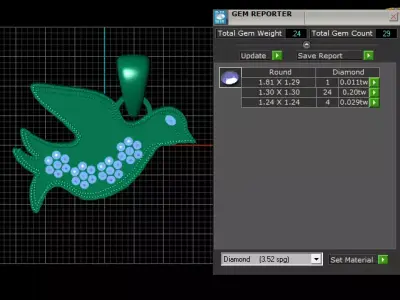 gold bird pendant 3D printable model 3D print model