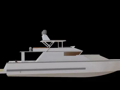 Yacht 3D model boat Free low-poly 3D model