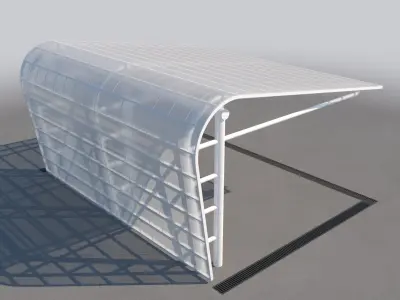 Carport Design With Steel Construction 3  3D model