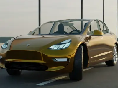 Tesla Model Y electric car 3D model