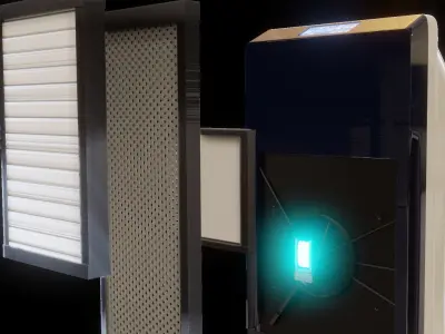 Air Filter and Purifier with microscopic particles included Free 3D model