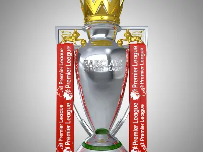 EPL Trophy English Premier League 2022 Low-poly 3D model