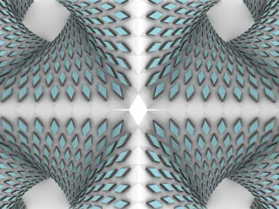 Parametric Diamond Panels Columns Arcade 3D model