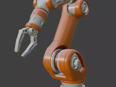 Industrial Robotic Arm 3D Model 3D model