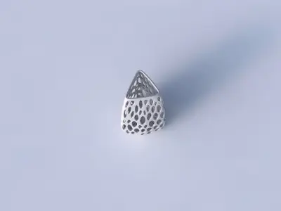 Vase triangle with relaxed organic lattice 3D print model