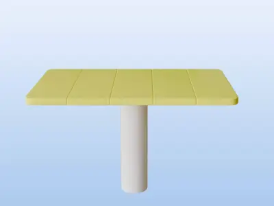 Restaurant Yellow Table 3D model