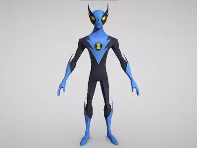 Fasttrack - Ben 10 Ultimate Alien - Galactic Racing Low-poly 3D model