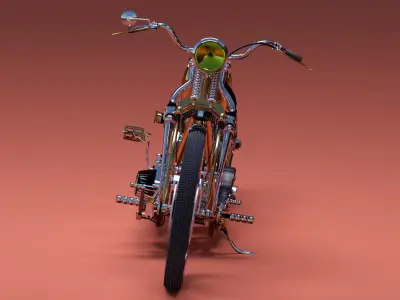 HARLEY DAVIDSON BOBBER WITH SHOVELHEAD ENGINE  3D model