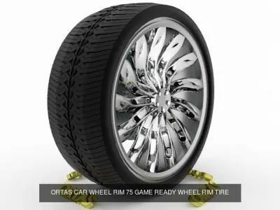 ORTAS CAR WHEEL RIM 75-76 GAME READY WHEEL 3D Model Pack
