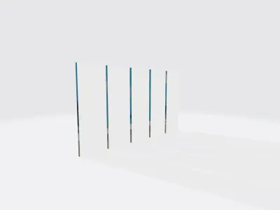 3D Original Landscape Picture AI by Hand - Beach Scene Split 3D model