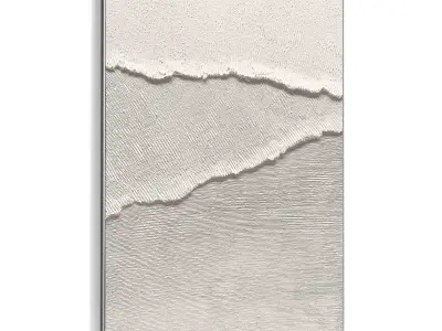 Plaster Two Photo Frame 442 Low-poly 3D model