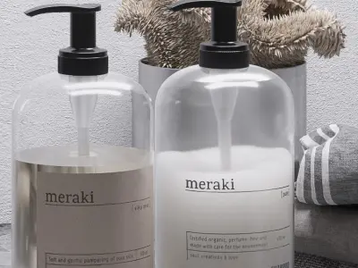 Bathroom nature set 3D model