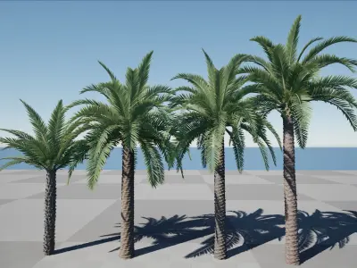 HQ Plants Volume 4 Palms for unreal engine 3D model set of 40 3D model