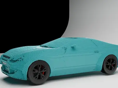 Minecraft car 3D model