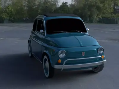 Fiat 500L Luxe 1968 HDRI 3D model