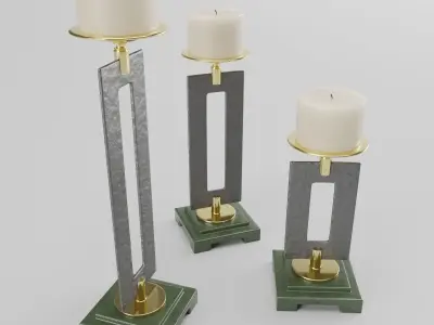 Trio Candleholders 3D model