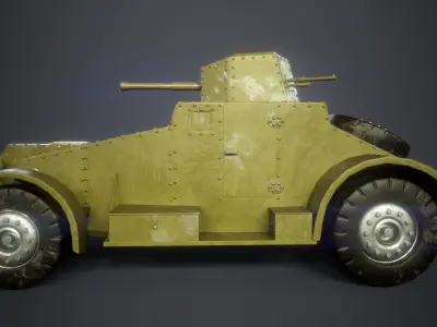 Military Vehicle White-Laffly AMD 80  3D model