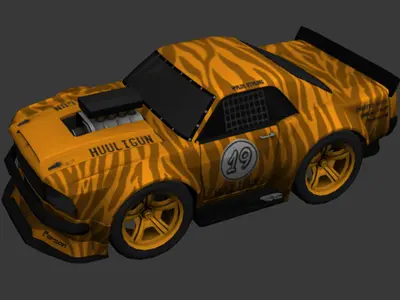 cartoon car vehicle 3d game ready model Low-poly 3D model-006 Low-poly 3D model