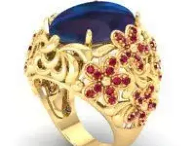 flower ring 3 3D model