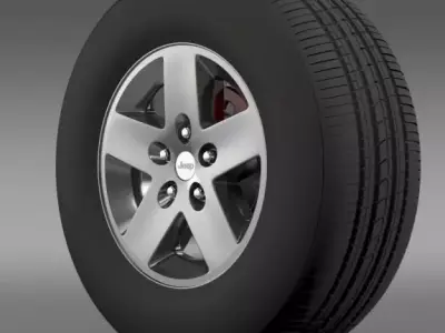 Jeep Wrangler Rubicon wheel 3D model