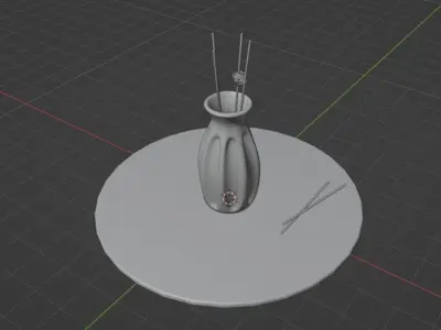 vaso01 vase on table Free 3D model