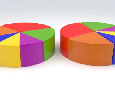 Pie Chart 03 3D model