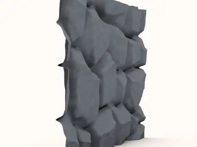 Stacked Stones Wall Architectural 3D model
