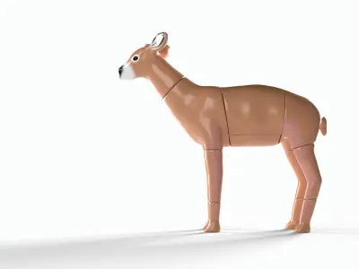 Deer decoy Low-poly 3D model