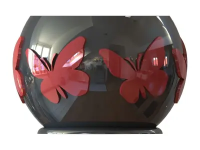 butterfly and hummingbird pot 3D print model