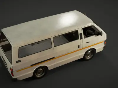 toyota hiace van Low-poly 3D model