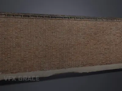 Brick Wall 004 3D model