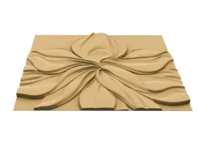 modern panel wall decor set wall relief mural CNC 96 3D model