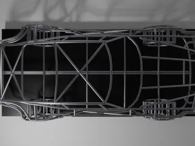 Frame of Porsche 991 3D model