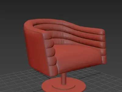 Leather armchair 3D model