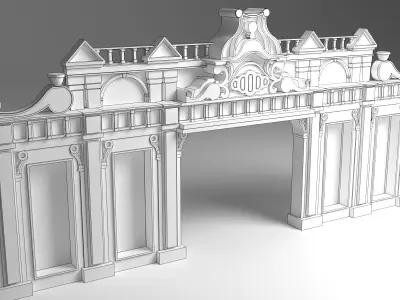 English Entry Gate 3D model